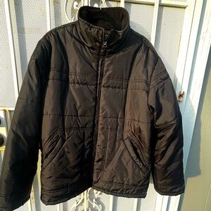 GUESS jean mens size M lined puffer long sleeve zip front jacket black
